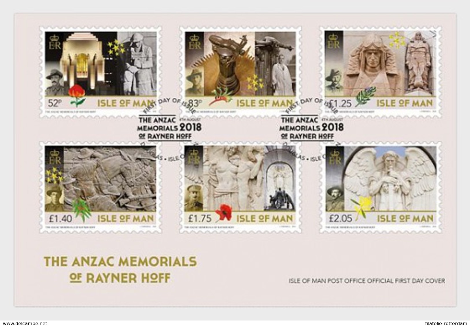 Man / Isle Of Man - Postfris / MNH - FDC ANZAC Memorials 2018 - Man (Insel)