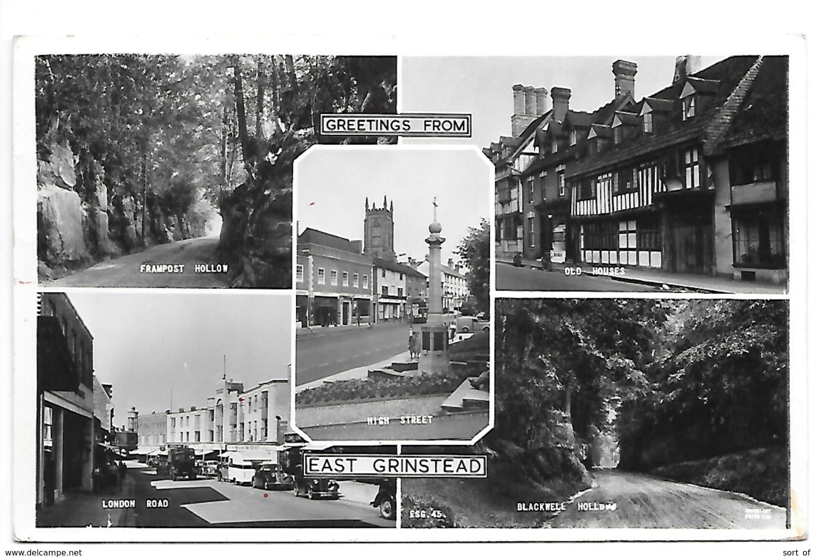 REAL PHOTO POSTCARD -  EAST GRINSTEAD MULTIVIEW - ----- B351 - Other & Unclassified