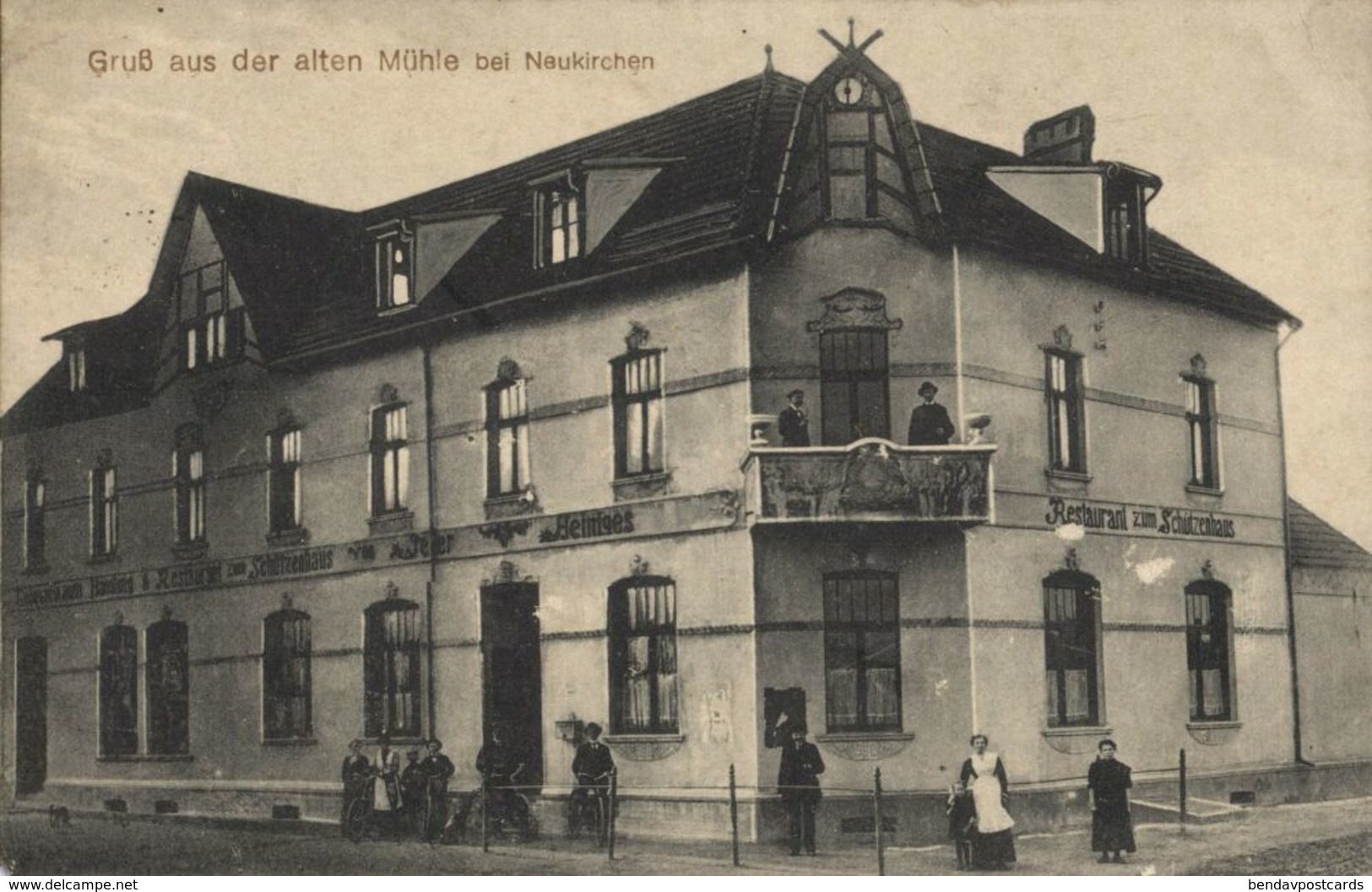 NEUKIRCHEN, Alten Mühle, Restaurant Zum Schützenhaus (1919) AK - Moers