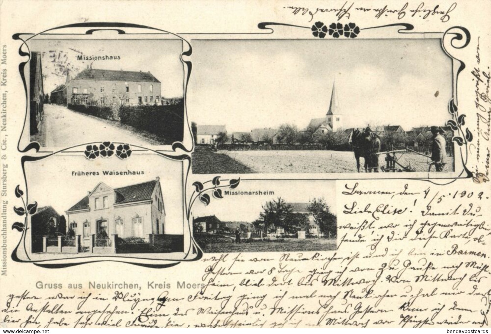 NEUKIRCHEN, Missionshaus, Missionarsheim, Früheres Waisenhaus (1902) AK - Moers