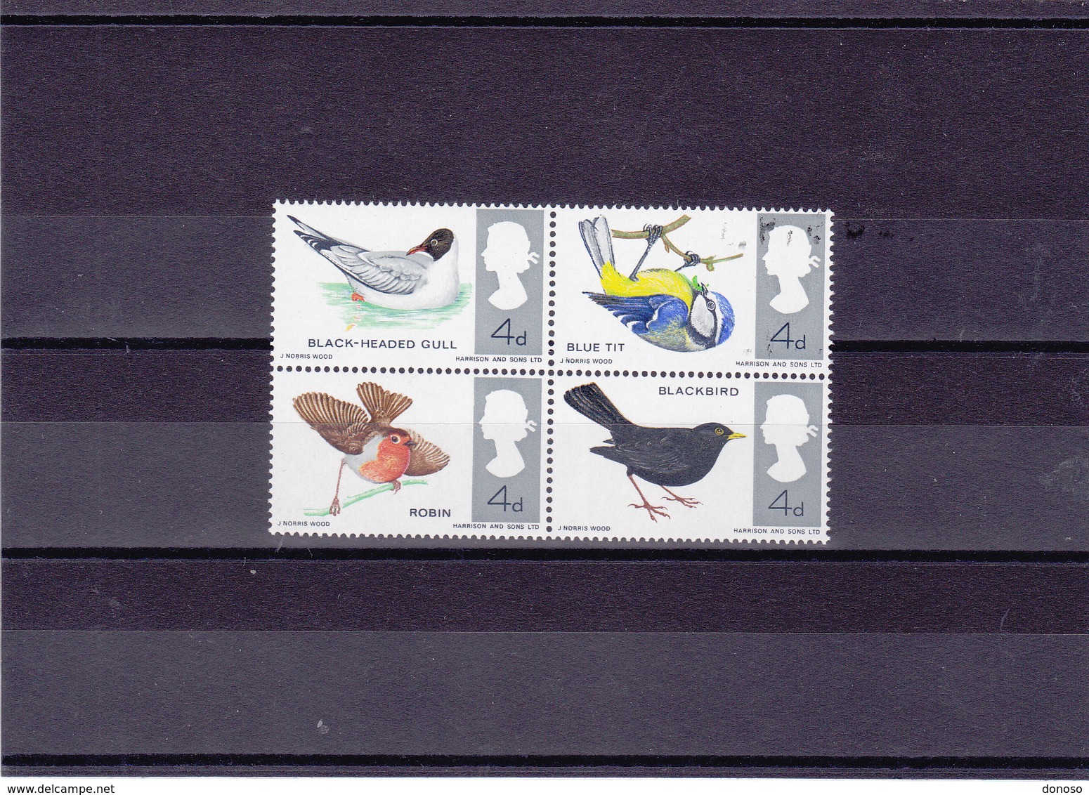 GB 1966 OISEAUX Yvert 444-447 Bloc De 4 NEUF** MNH - Neufs