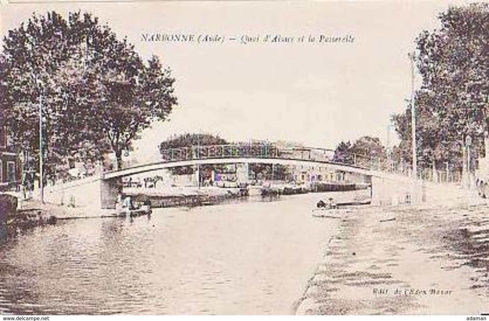 Aude        482        Narbonne.Quai D'Alsace Et La Passerelle - Narbonne