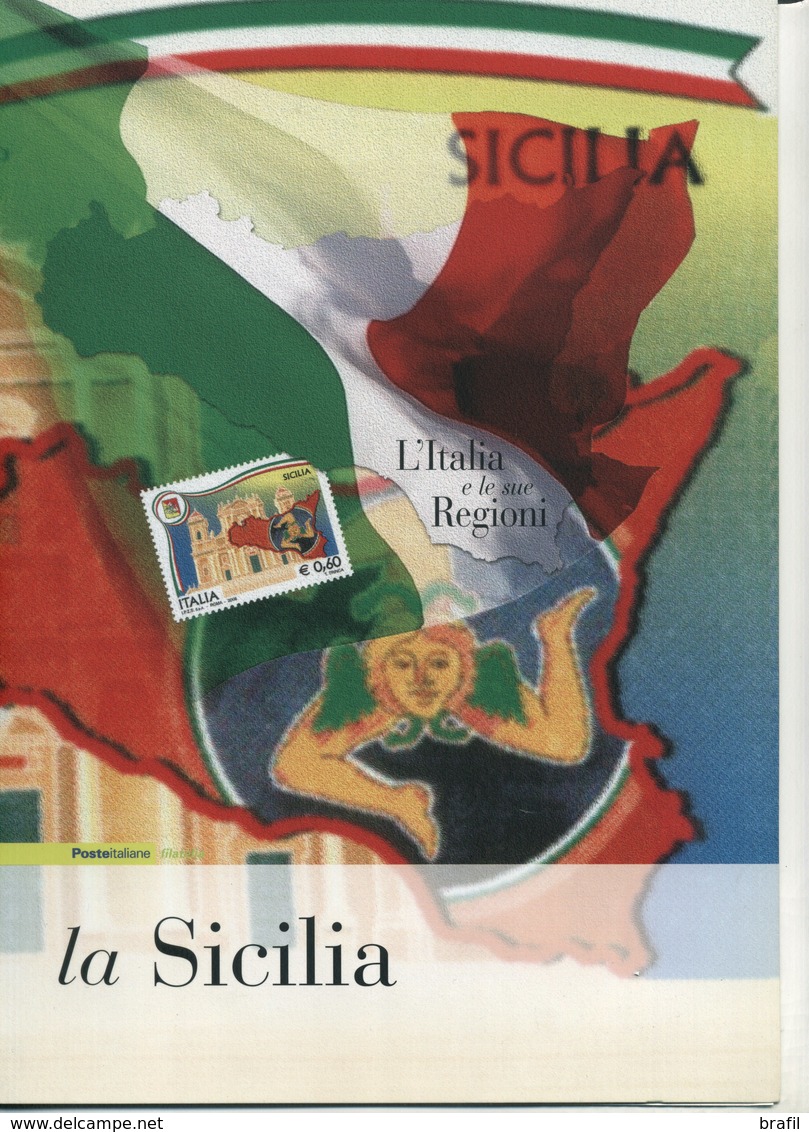 2008 Italia, Folder Regioni D'Italia Sicilia, Al Prezzo Di Copertina - Folder