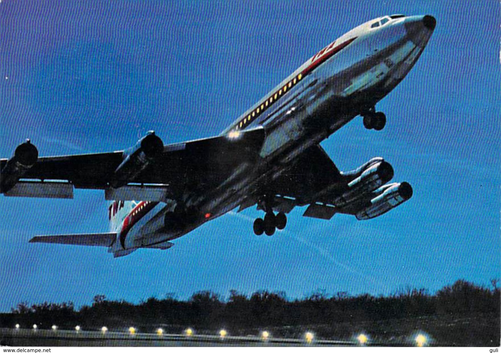Aviation Avion Avions Dans Le Ciel De France BOEING 707 B Intercontinental De La T.W.A *PRIX FIXE - 1946-....: Moderne