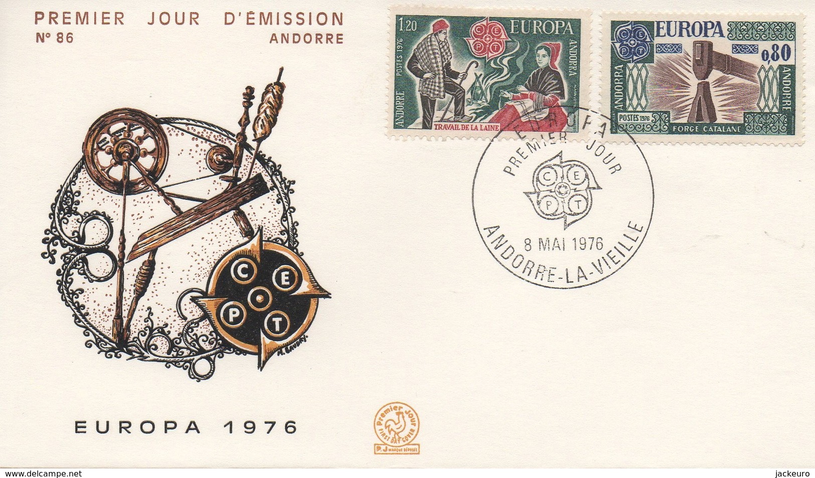 EU149  FDC 1976 EUROPA Andorre   TTB - 1976