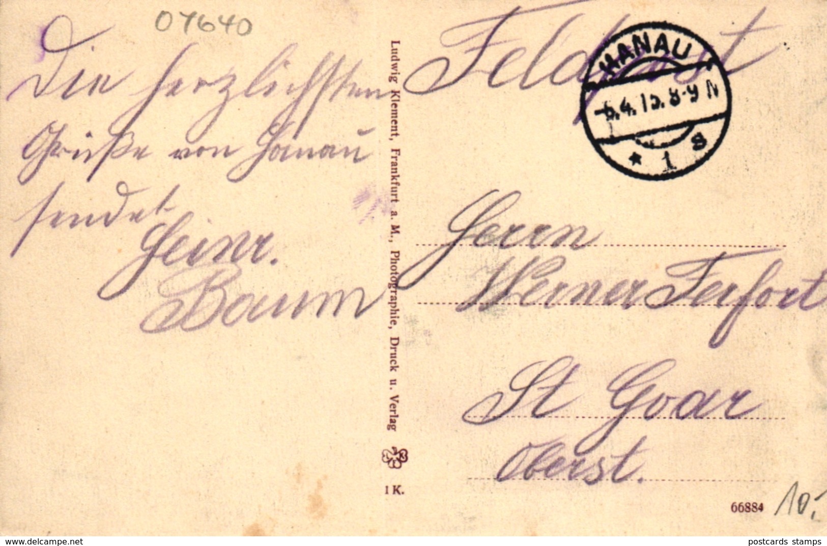 Hanau, Infanterie-Kaserne Und Zeughaus, Feldpost 1915 - Hanau