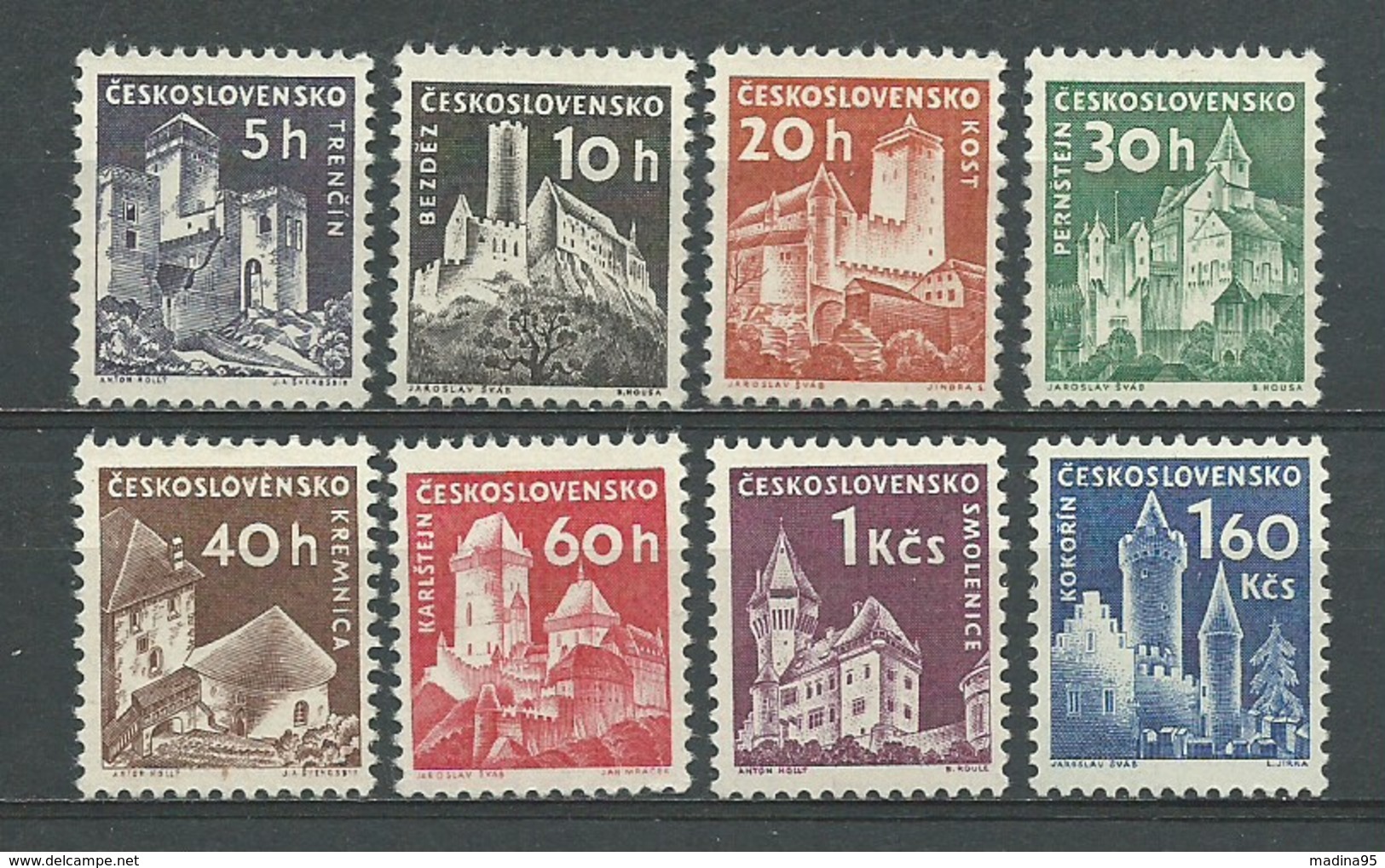 TCHECOSLOVAQUIE: **, N°YT 1065 à 1075, Sf N°1072A, TB - Unused Stamps