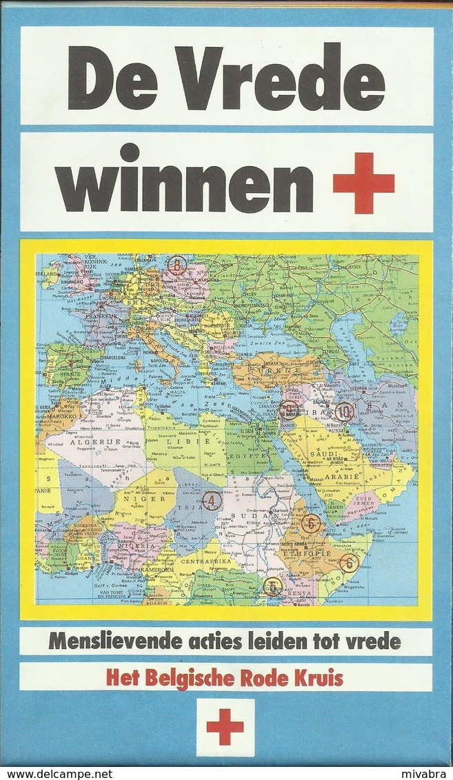 GEOGRAFISCHE WERELDKAART UITGEGEVEN DOOR HET BELGISCHE RODE KRUIS 1984 (RED CROSS CROIX ROUGE) - Cartes Géographiques