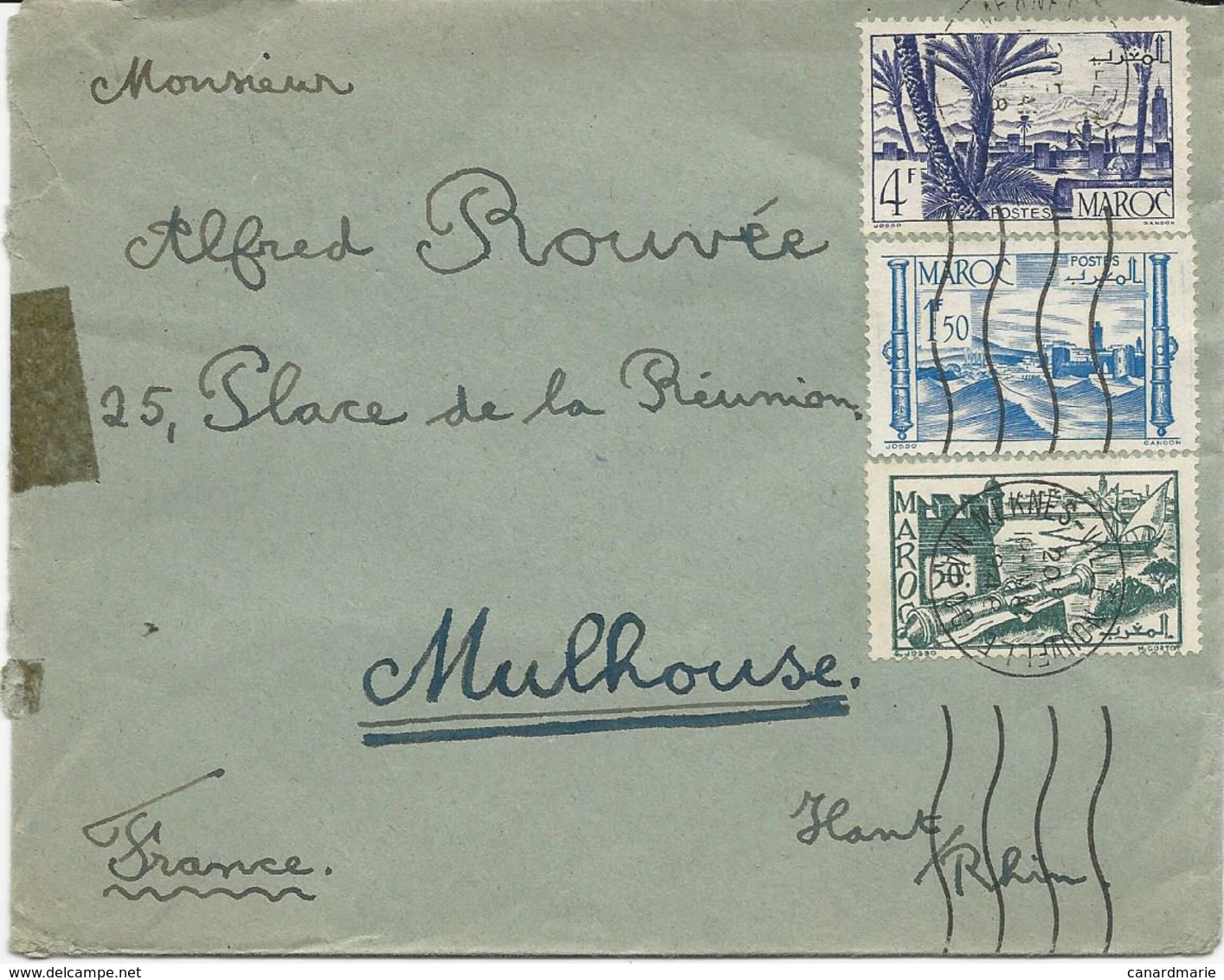 LETTRE POUR LA FRANCE AVEC 3 TIMBRES - Briefe U. Dokumente