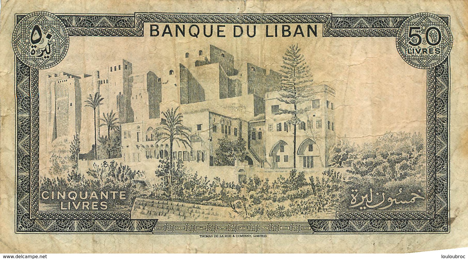 BILLET LIBAN  CINQUANTE  LIVRES - Liban