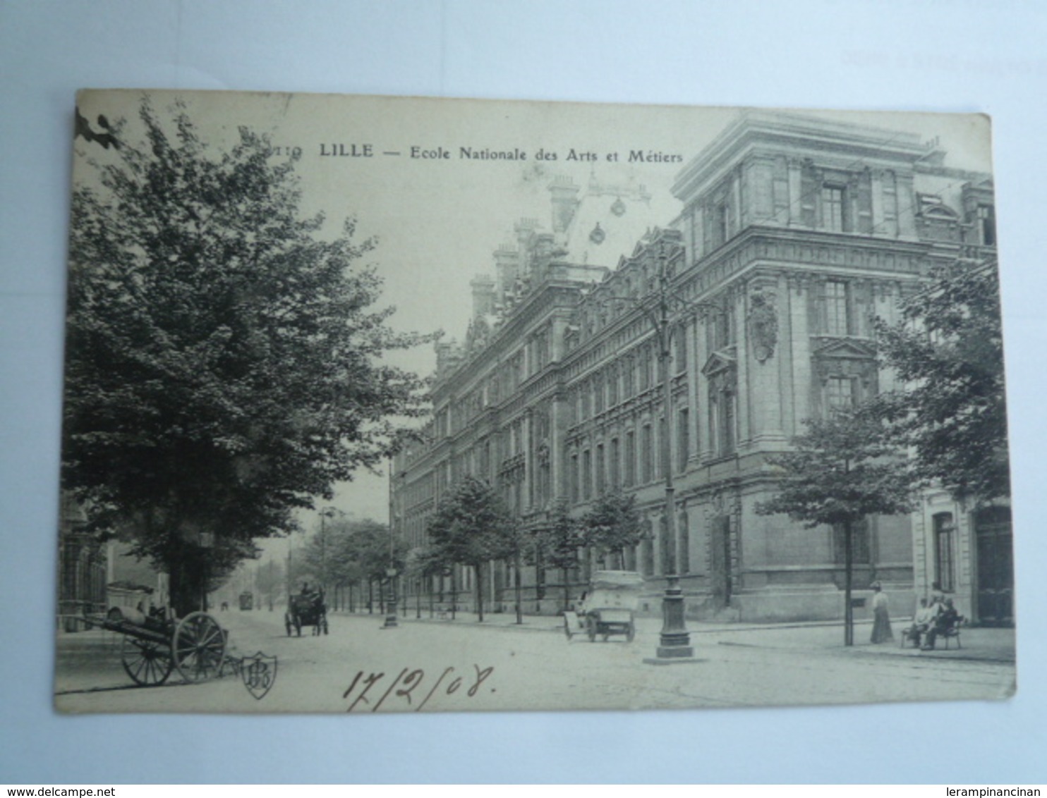 1908  LILLE ECOLE NATIONALE DES ARTS ET METIERS ED  ? 110 CIRCULÉE DOS DIVISE   ETAT BON - Lille