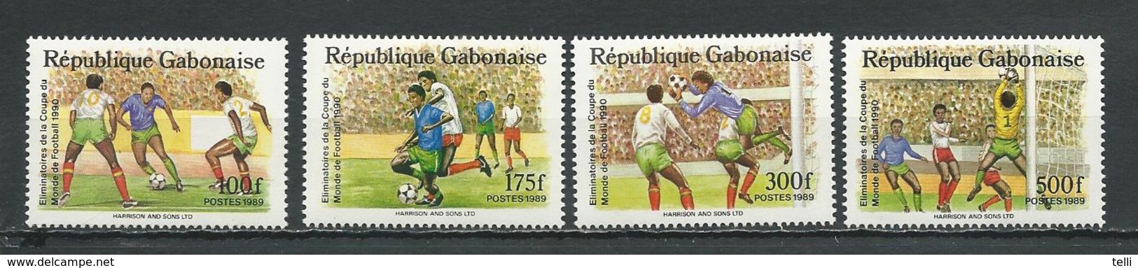 GABON  Scott 672-675 Yvert 674-677 ** (4) Cote 10,50 $ 1989 - Gabon (1960-...)