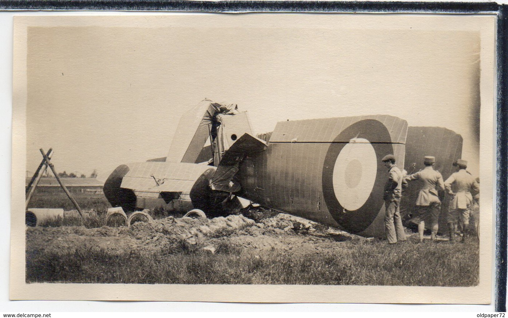 AVIATION - PHOTO ANCIENNE - AVION  " BLERIOT " - CHUTE D' UN BLERIOT A 4 MOTEURS - ANIMATION - Autres & Non Classés