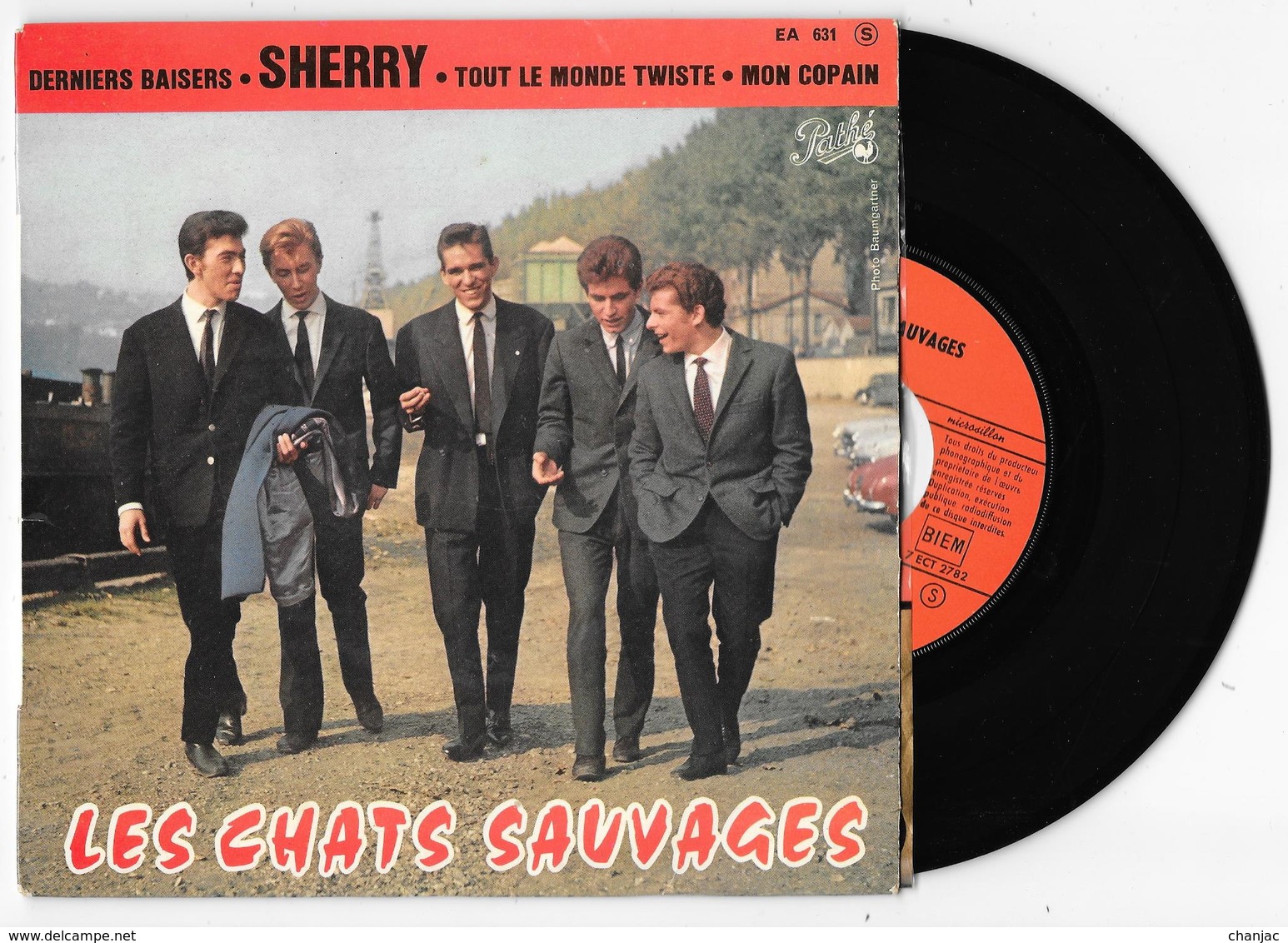 45 Tours LES CHATS SAUVAGES Sherry + 3 Pathé EA 631 De 1962 (Made In France) - Rock