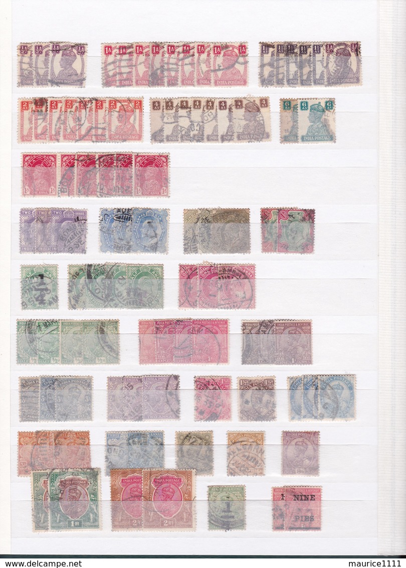 32 pages de timbres anciens des colonies Anglaises - old stamps of the English Colonies.