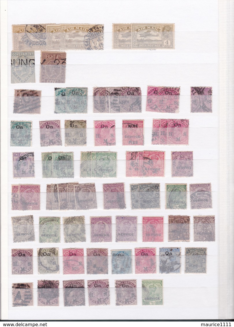 32 pages de timbres anciens des colonies Anglaises - old stamps of the English Colonies.