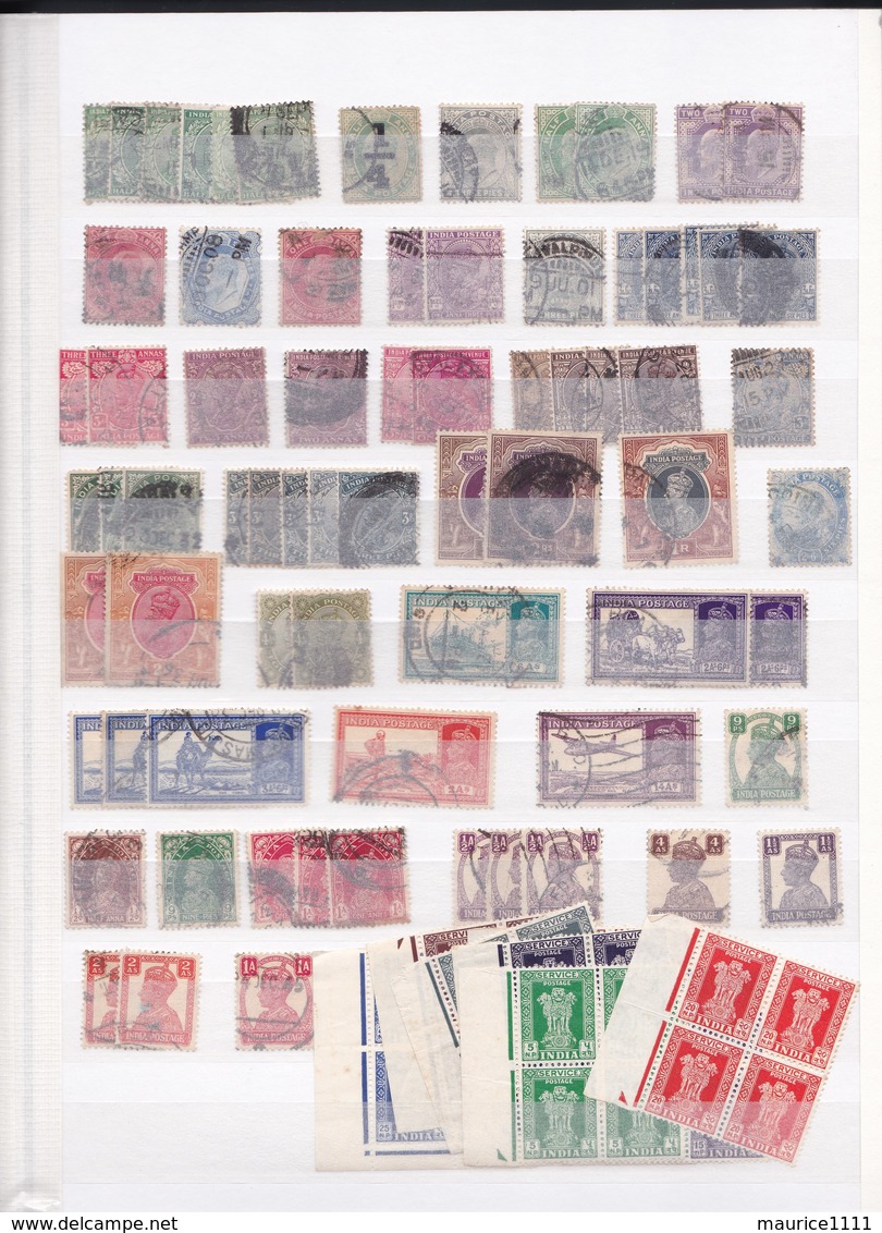 32 pages de timbres anciens des colonies Anglaises - old stamps of the English Colonies.