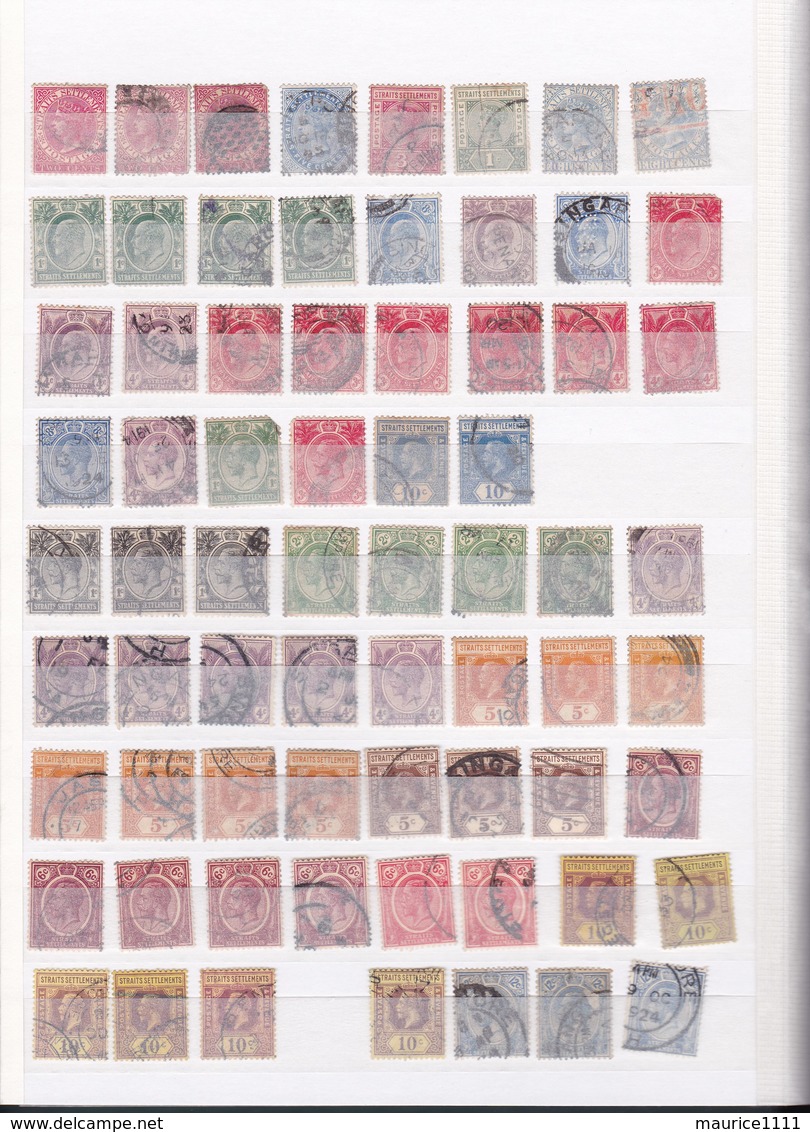 32 pages de timbres anciens des colonies Anglaises - old stamps of the English Colonies.