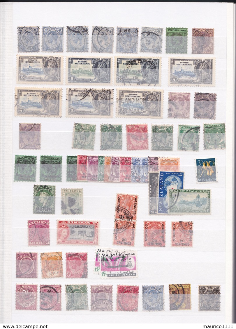 32 pages de timbres anciens des colonies Anglaises - old stamps of the English Colonies.