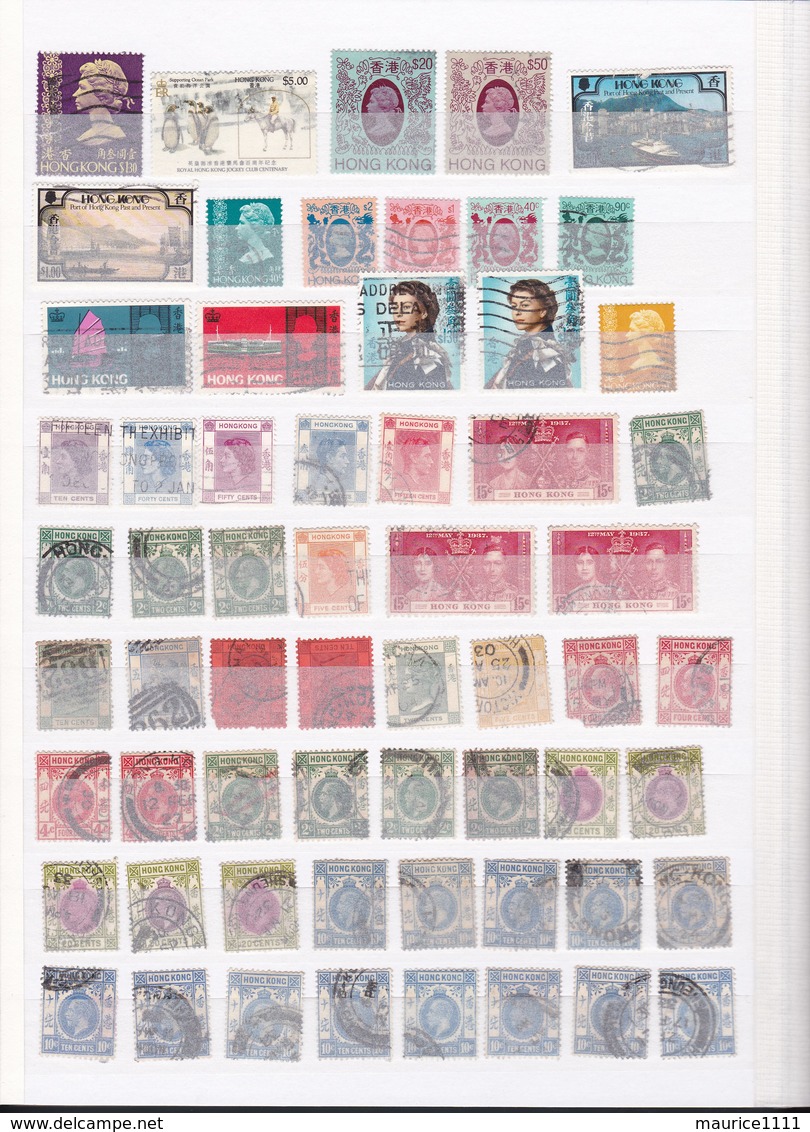 32 pages de timbres anciens des colonies Anglaises - old stamps of the English Colonies.