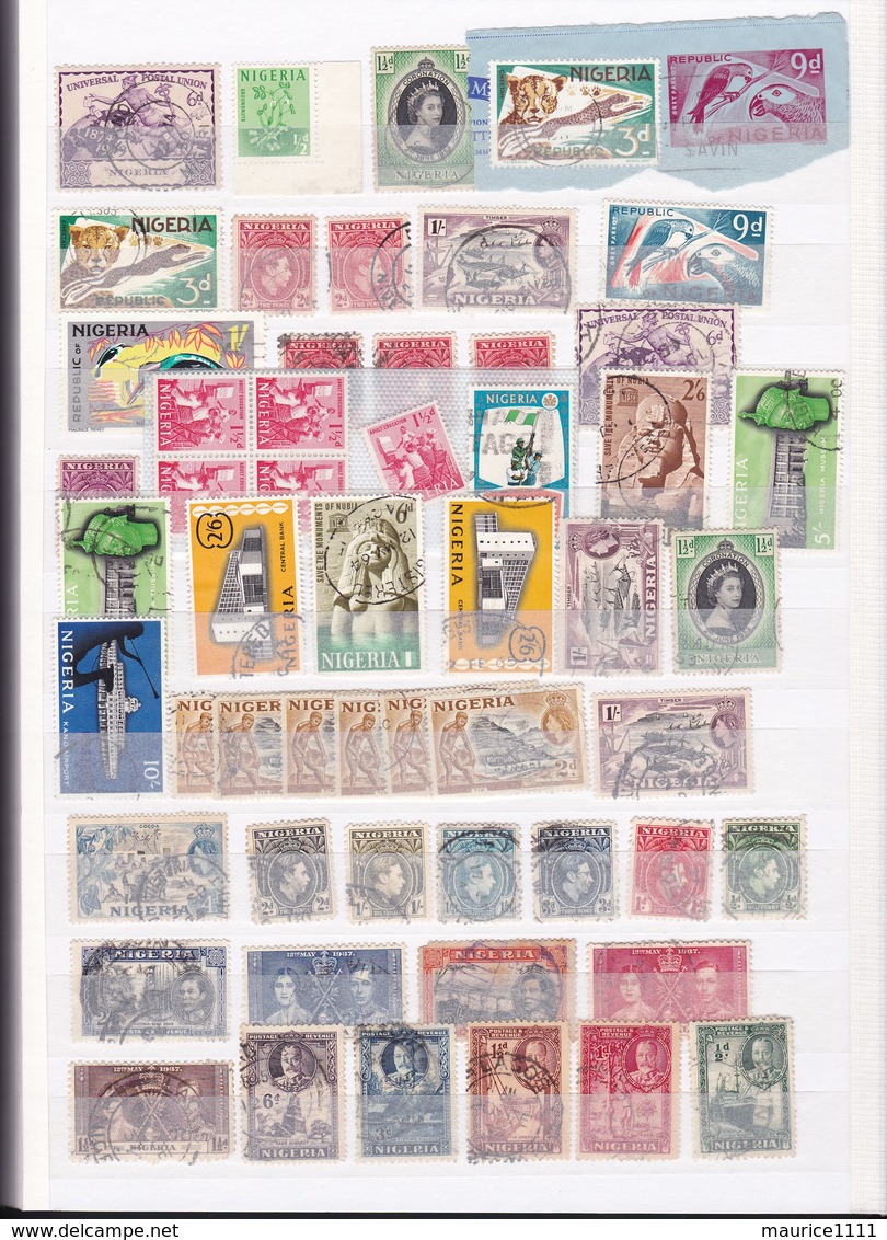 32 pages de timbres anciens des colonies Anglaises - old stamps of the English Colonies.