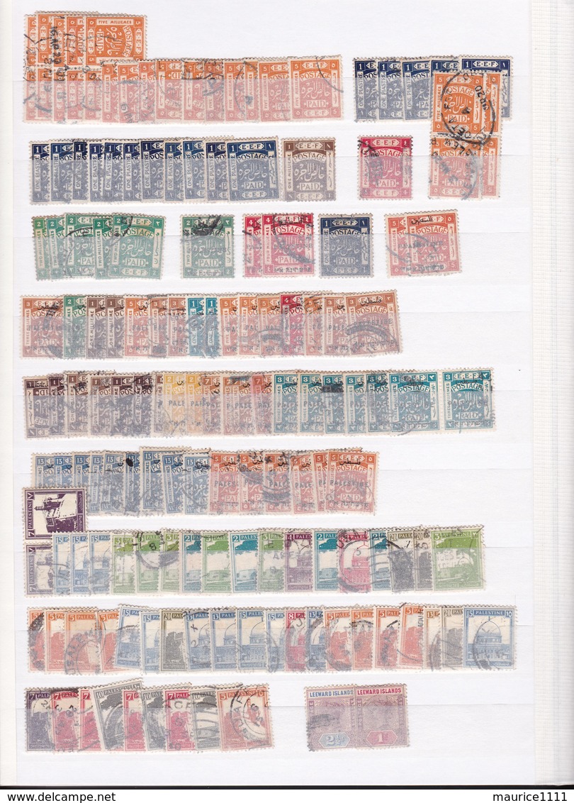 32 pages de timbres anciens des colonies Anglaises - old stamps of the English Colonies.