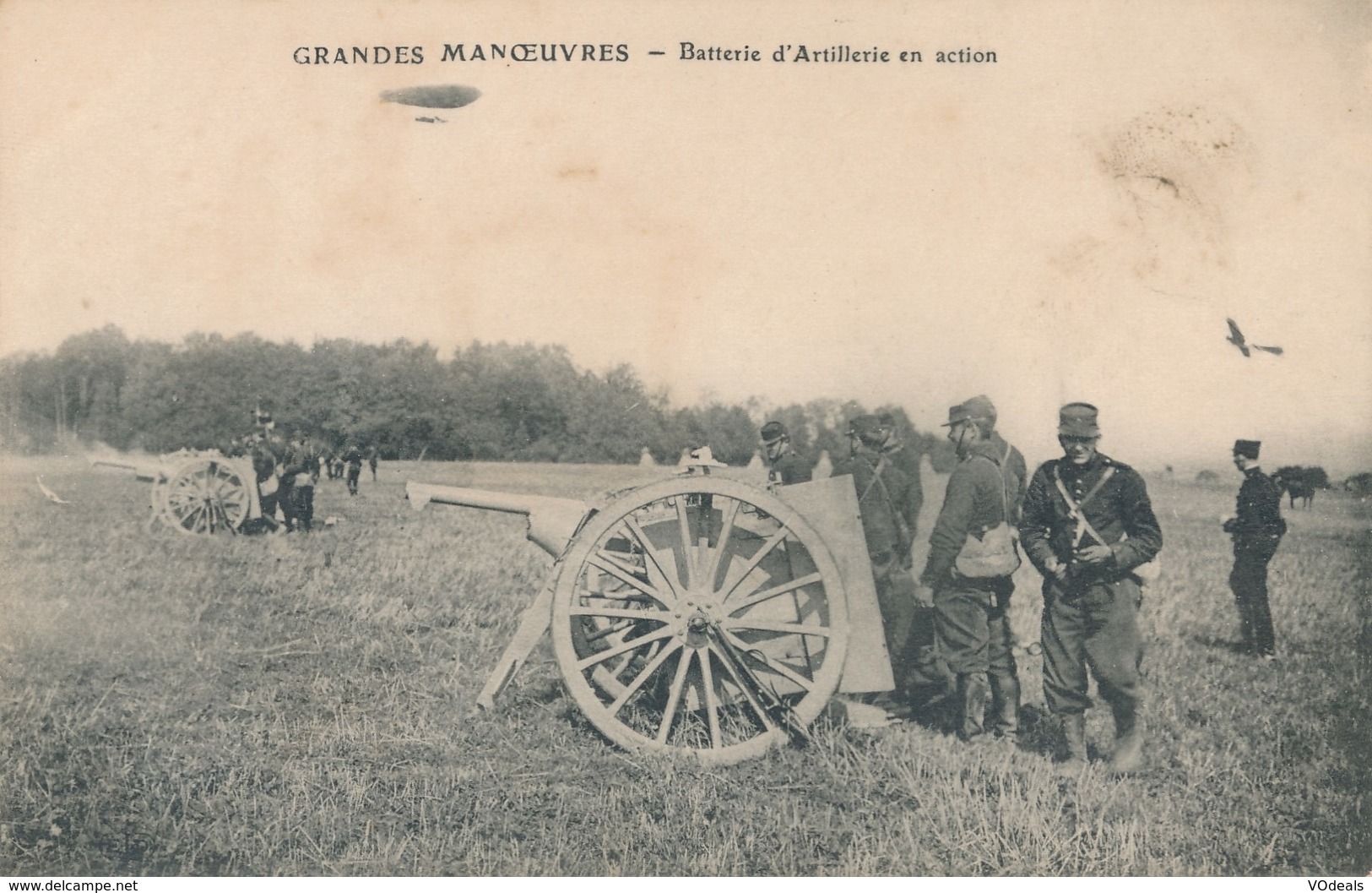 CPA - Thèmes - Militaria - Guerre 1914 - Grandes Manoeuvres - Batterie D'Artillerie En Action - Guerre 1914-18