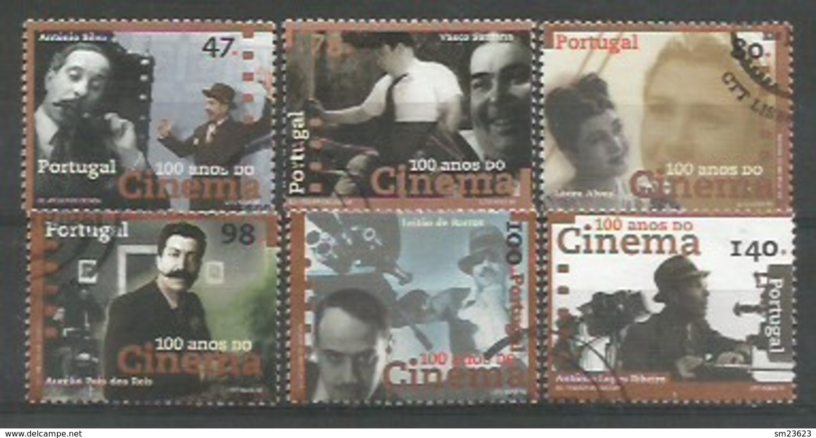 Portugal  1996  Mi.Nr. 2134 / 2139 , 100 Anos Do Cinema- Gestempelt / Used / (o) - Usado