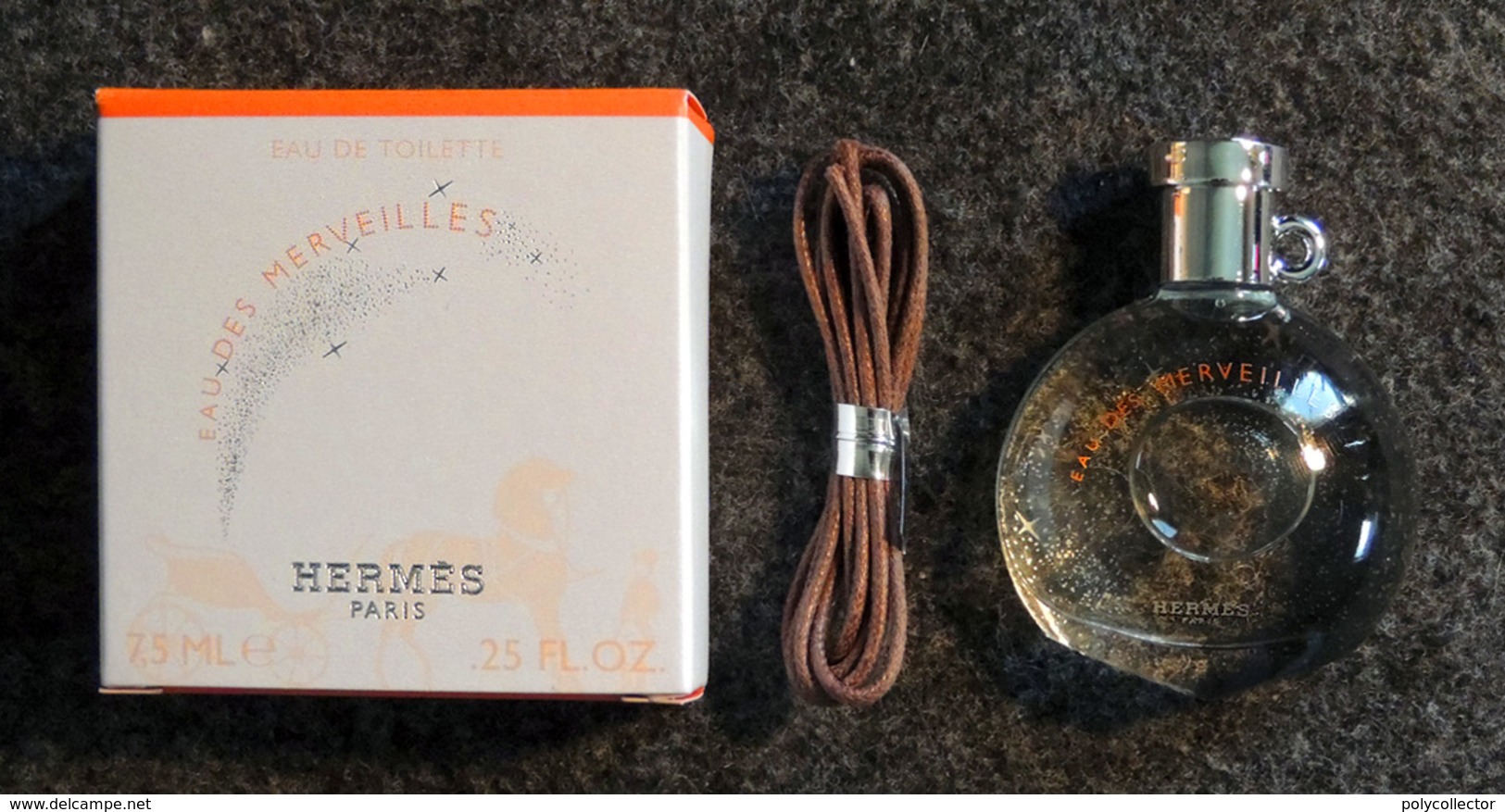 Miniature Parfum - HERMES Paris - Eau Des Merveilles - Eau De Toilette - Version Pendentif - Miniatures Femmes (avec Boite)