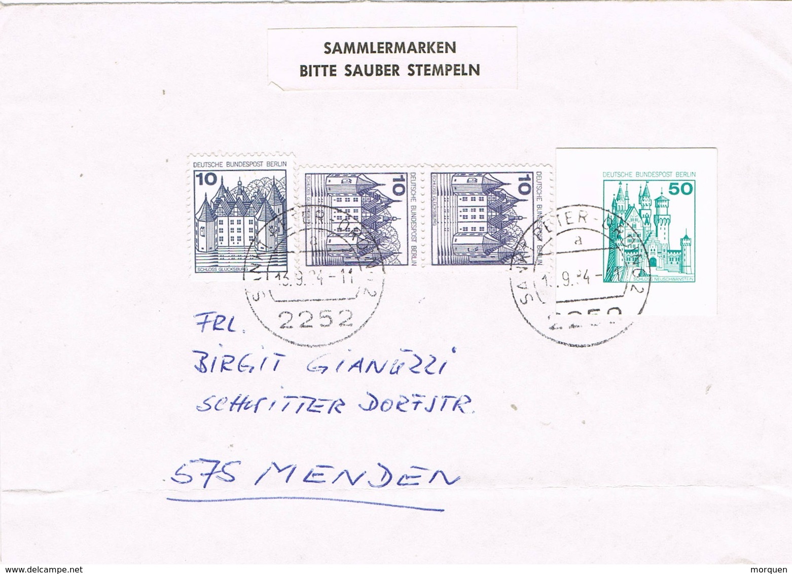 30325. Carta SANKT PETER - ORDING (Alemania Federal) 1984 - Cartas & Documentos