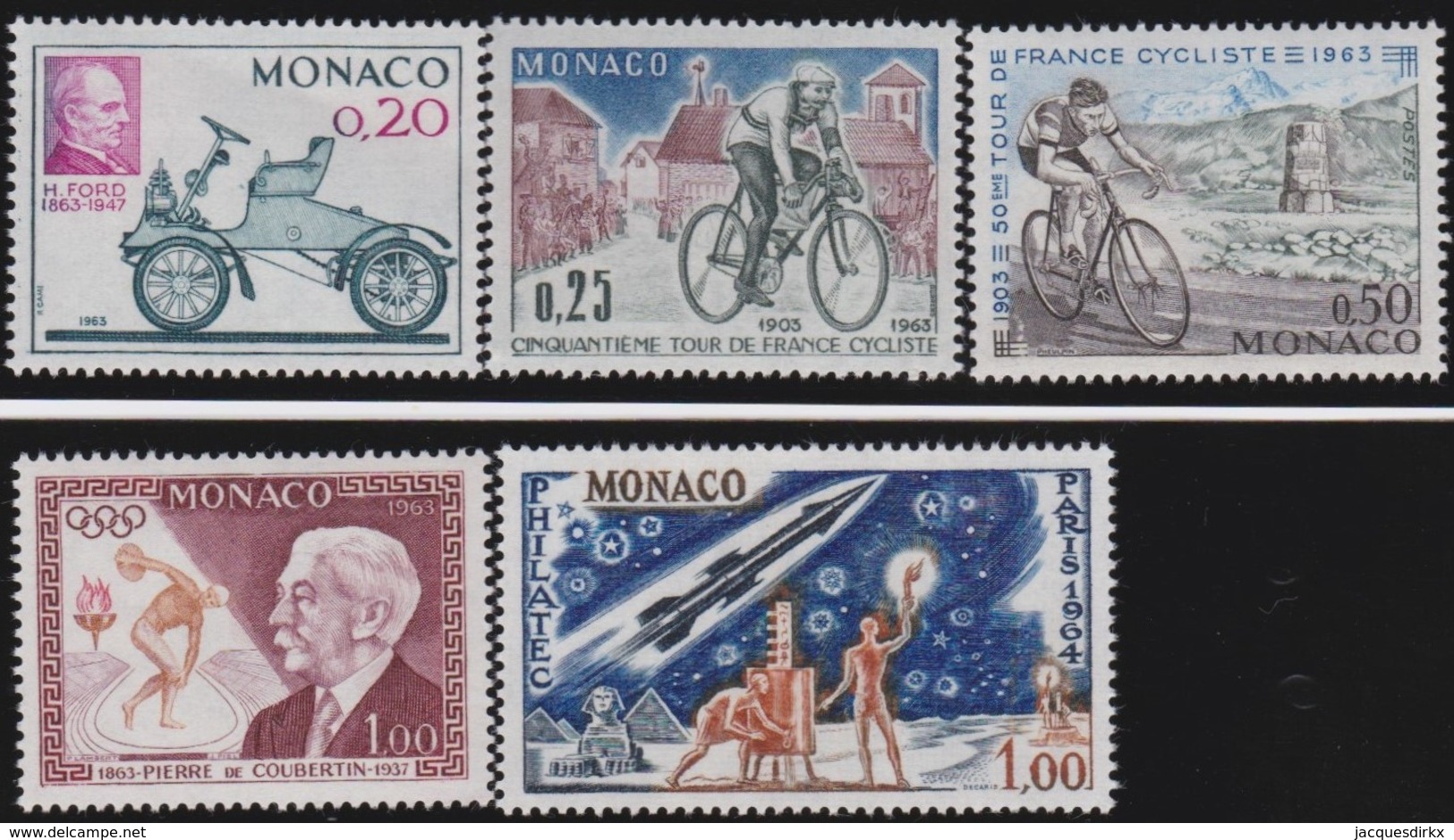 Monaco    .   Yvert    .   632/636      .     **   .     Neuf SANS Charniere    .   /    .   MNH - Neufs