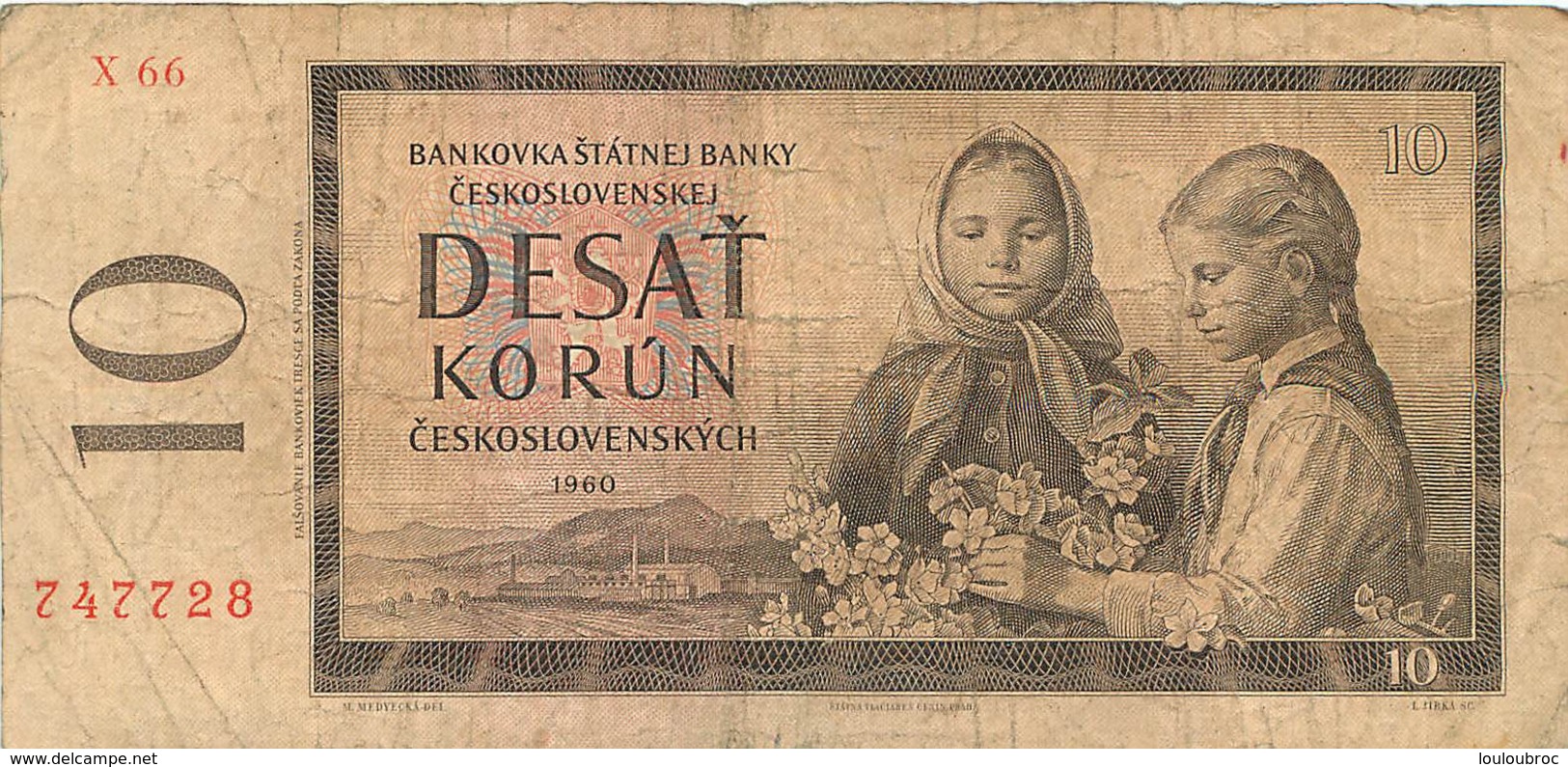 BILLET  CESKOSLOVENSKYCH DESAT KORUN 10 - Czechoslovakia