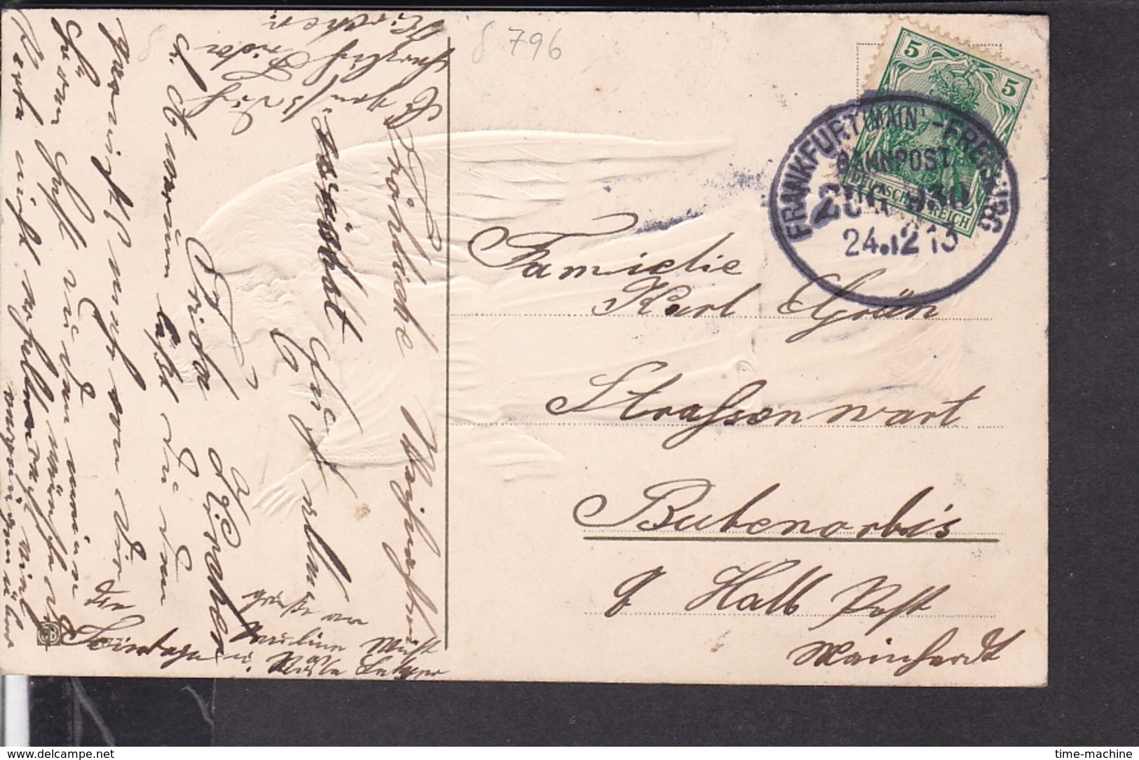 Prägepostkarte Weihnachten , Engel  1913 - Sonstige & Ohne Zuordnung