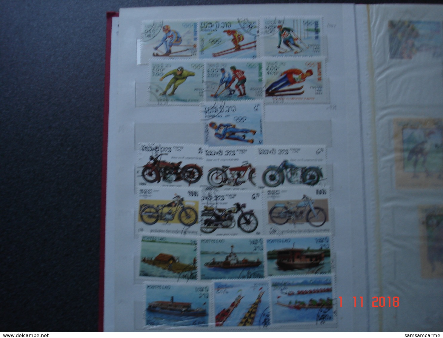 ALBUM AVEC PETITE COLLECTION DE TIMBRES SUR THEMATIQUES DIVERSES