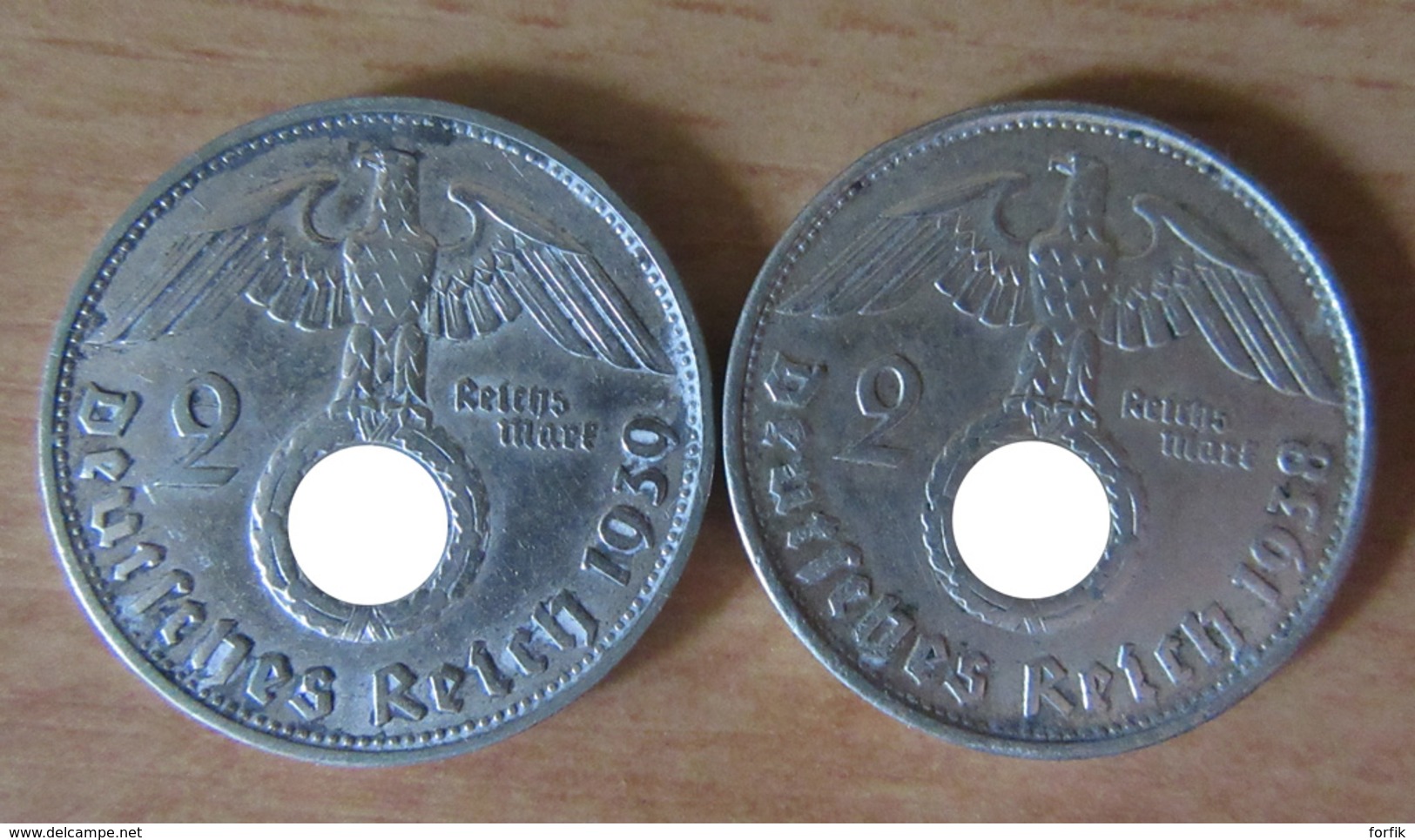 Allemagne / Empire Allemand - 2 Monnaies De 2 Reichsmark 1938 B Et 1939 J - TTB+ - 2 Reichsmark