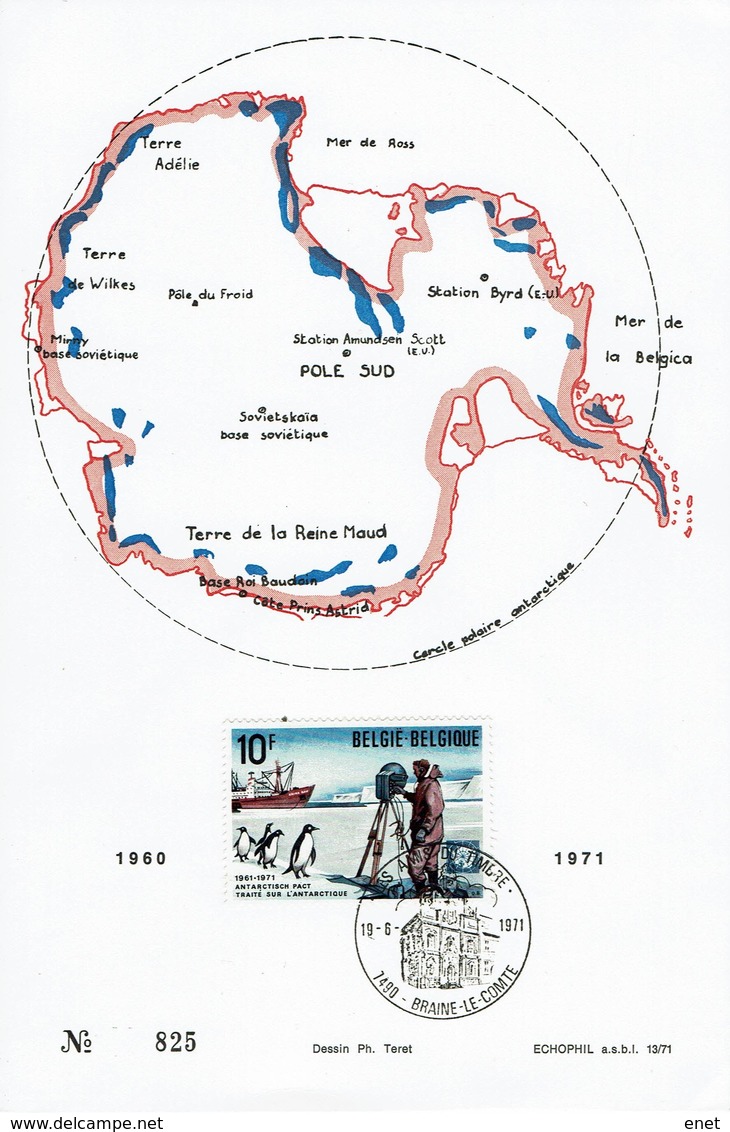 Belgie Belgien 1971 - 10 Jahre Antarktis-Vertrag - MiNr 1643 - Antarktisvertrag