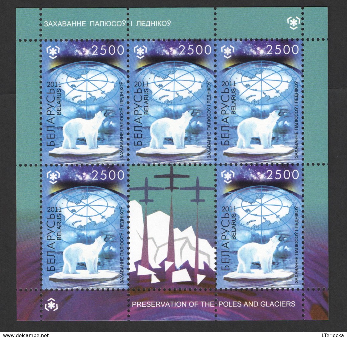 Belarus 2011 - Protection Of Polar Areas,MNH. Poles And Glaciers Polar Bear Ijsbeer Orso Polare Biélorussie/Wit-Rusland. - Preserve The Polar Regions And Glaciers