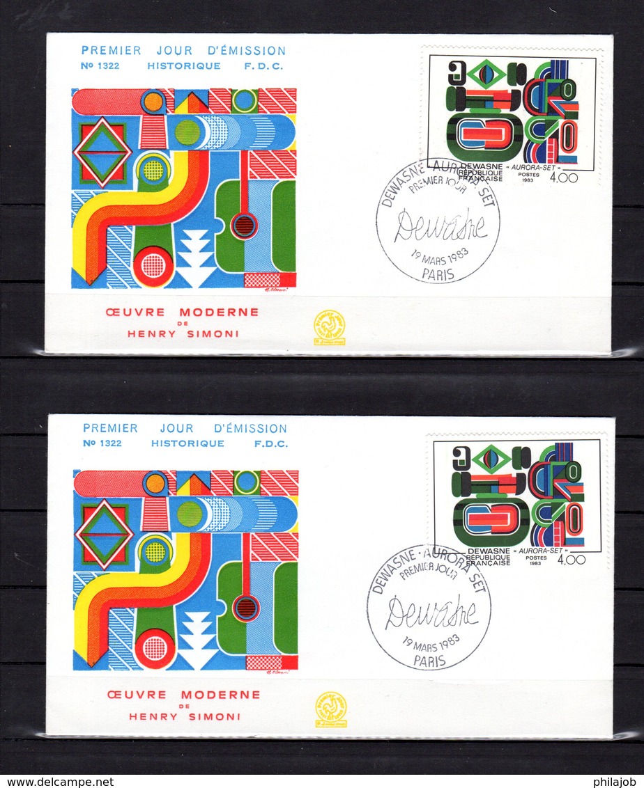 Variété Sur " AURORA-SET / DECALAGE DE COULEUR / BANDES BLANCHES " Sur Enveloppe 1er Jour. N° YT 2263. FDC - Storia Postale