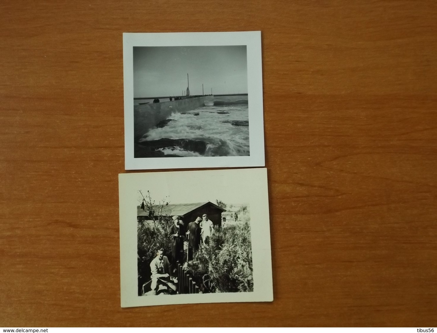 WW2 GUERRE 39 45 BRETAGNE GUILVINEC BARAQUEMENT DES SOLDATS ALLEMANDS ET DIGUE AU PORT DE PECHE 1941 - Guilvinec