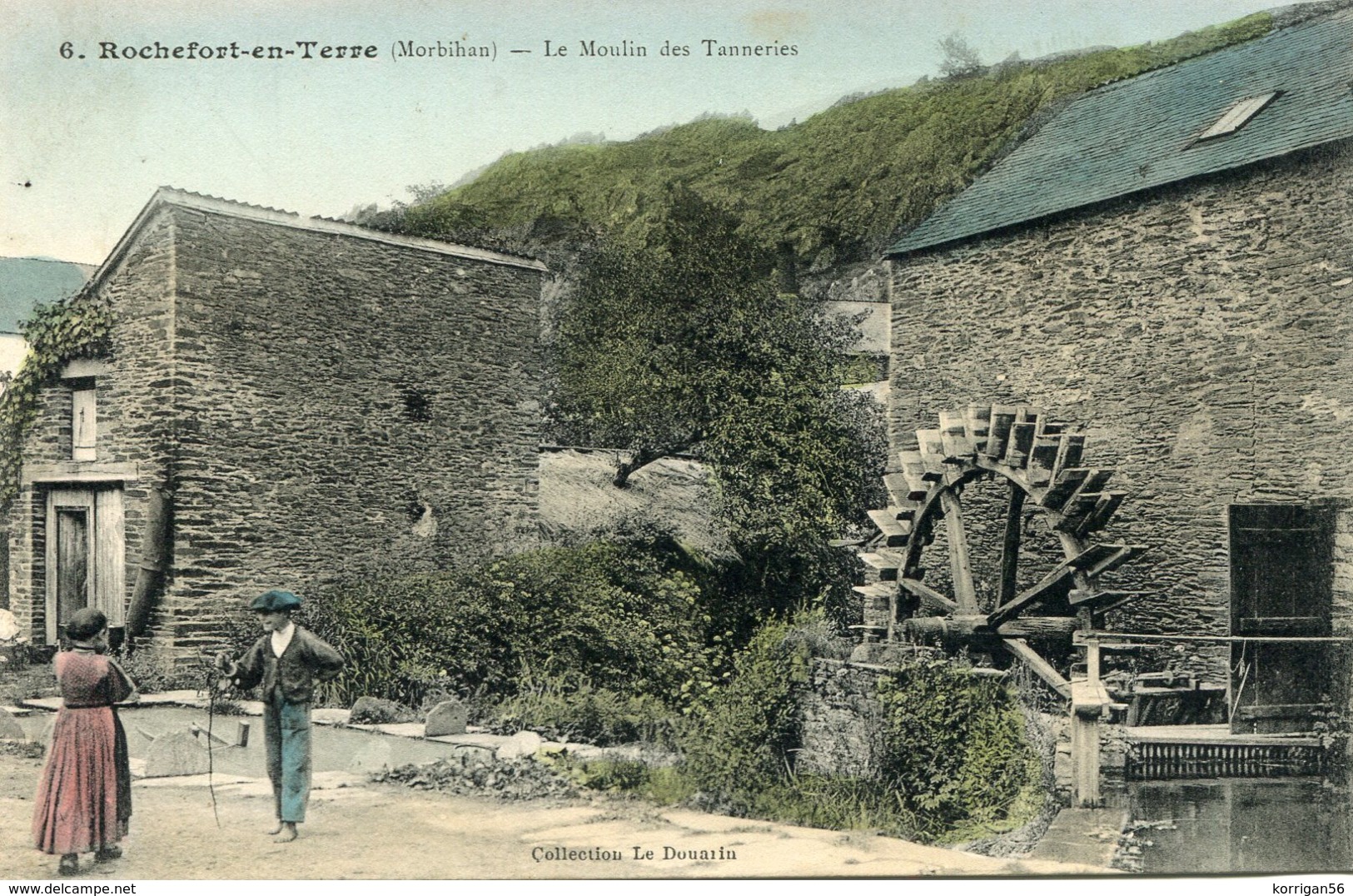 ROCHEFORT EN TERRE *** LE  MOULIN DES TANNERIES *** BELLE CARTE COLORISEE *** - Rochefort En Terre