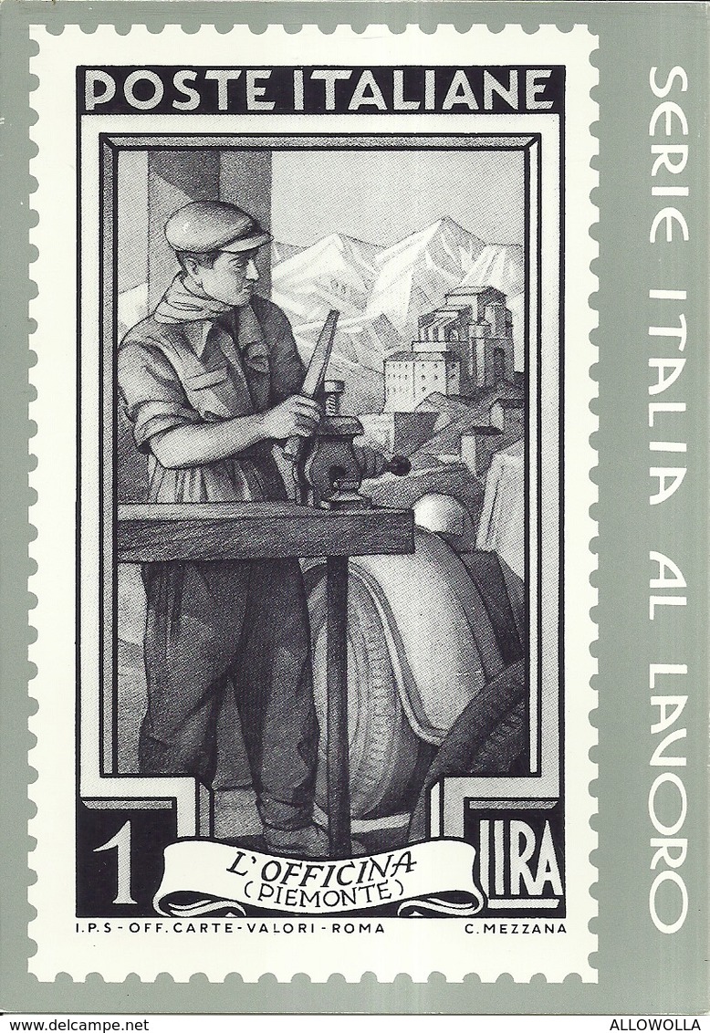 1759 " IPZS FOLDER 19 CARTOLINE COMMEMORATIVE >SERIE ITALIA AL LAVORO< - 1988 " CART. POST. OR. NON SPED. - Francobolli (rappresentazioni)