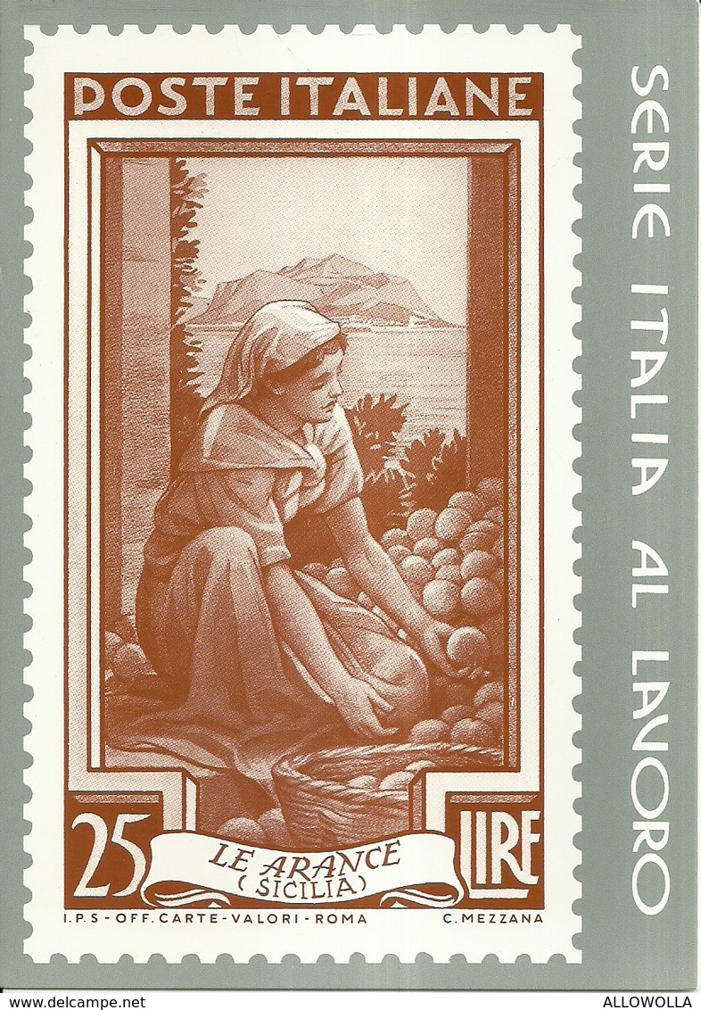 1759 " IPZS FOLDER 19 CARTOLINE COMMEMORATIVE >SERIE ITALIA AL LAVORO< - 1988 " CART. POST. OR. NON SPED.