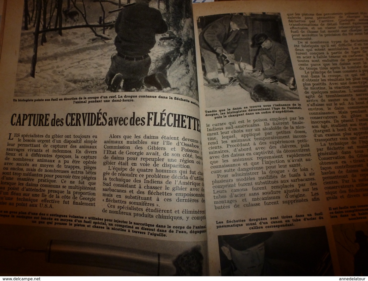 1958 MÉCANIQUE POPULAIRE: Les automobiles américaines;Capture des cerfs avec fléchettes;L'or de l'Afrique;etc