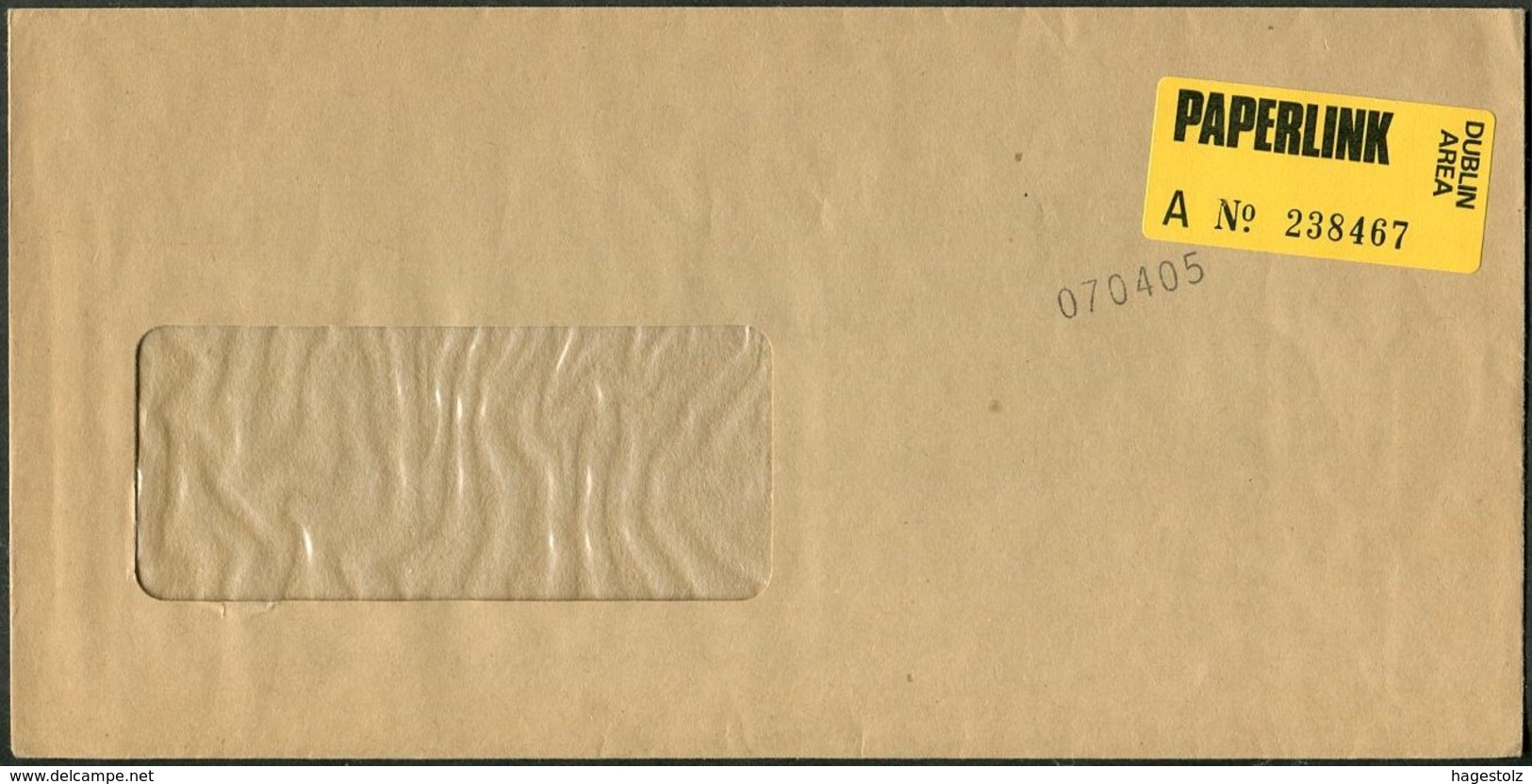 Ireland PAPERLINK Dublin Area Courier Mail Dispatch Cover Private Local Post Despatch Lokal Privatpost Poste Privée - Altri & Non Classificati