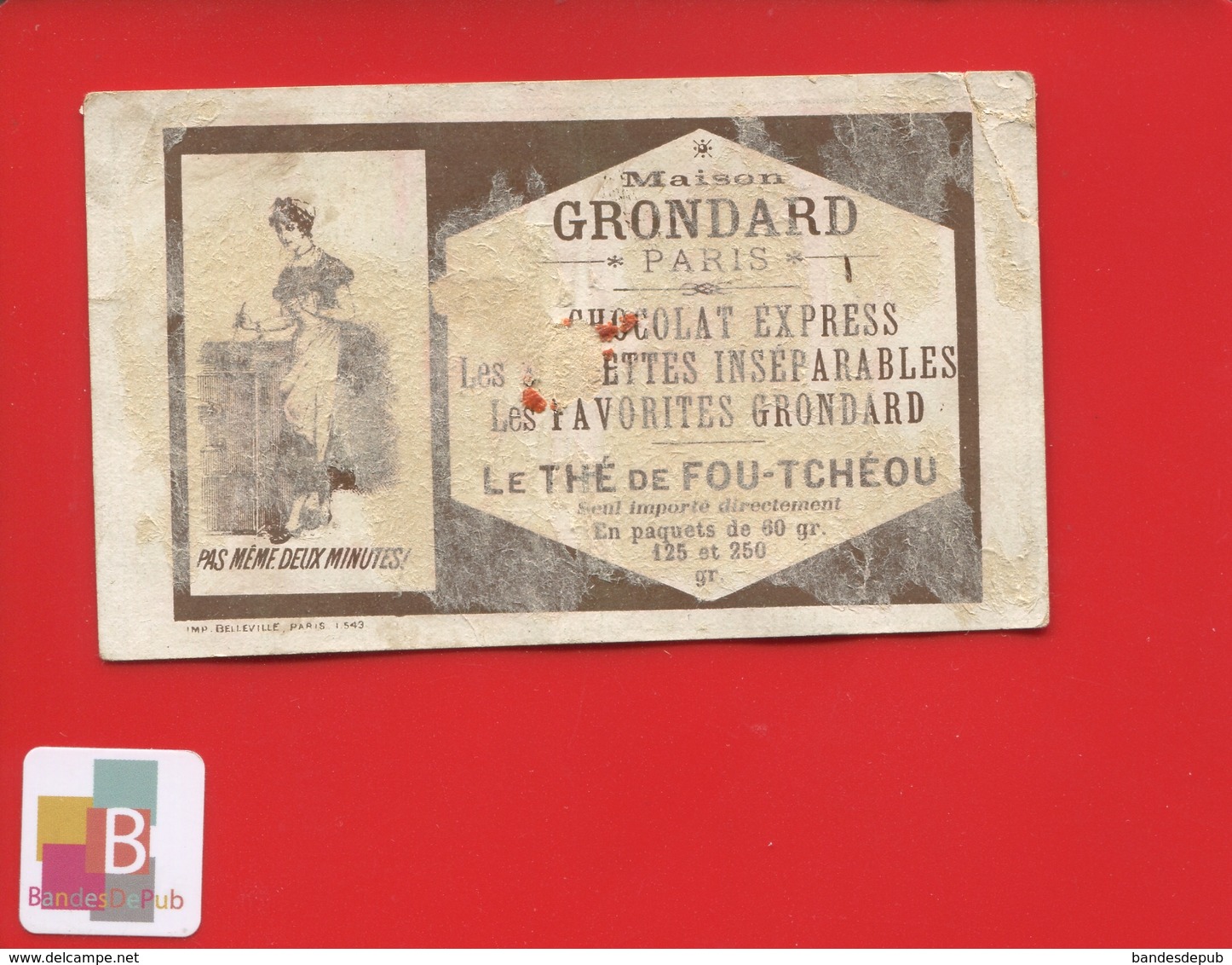 Chocolat Grondard  Chromo Belleville CHEZ LE PHOTOGRAPHE PHOTO PHOTOGRAPHIE APPAREIL Enfant Poupée - Autres & Non Classés