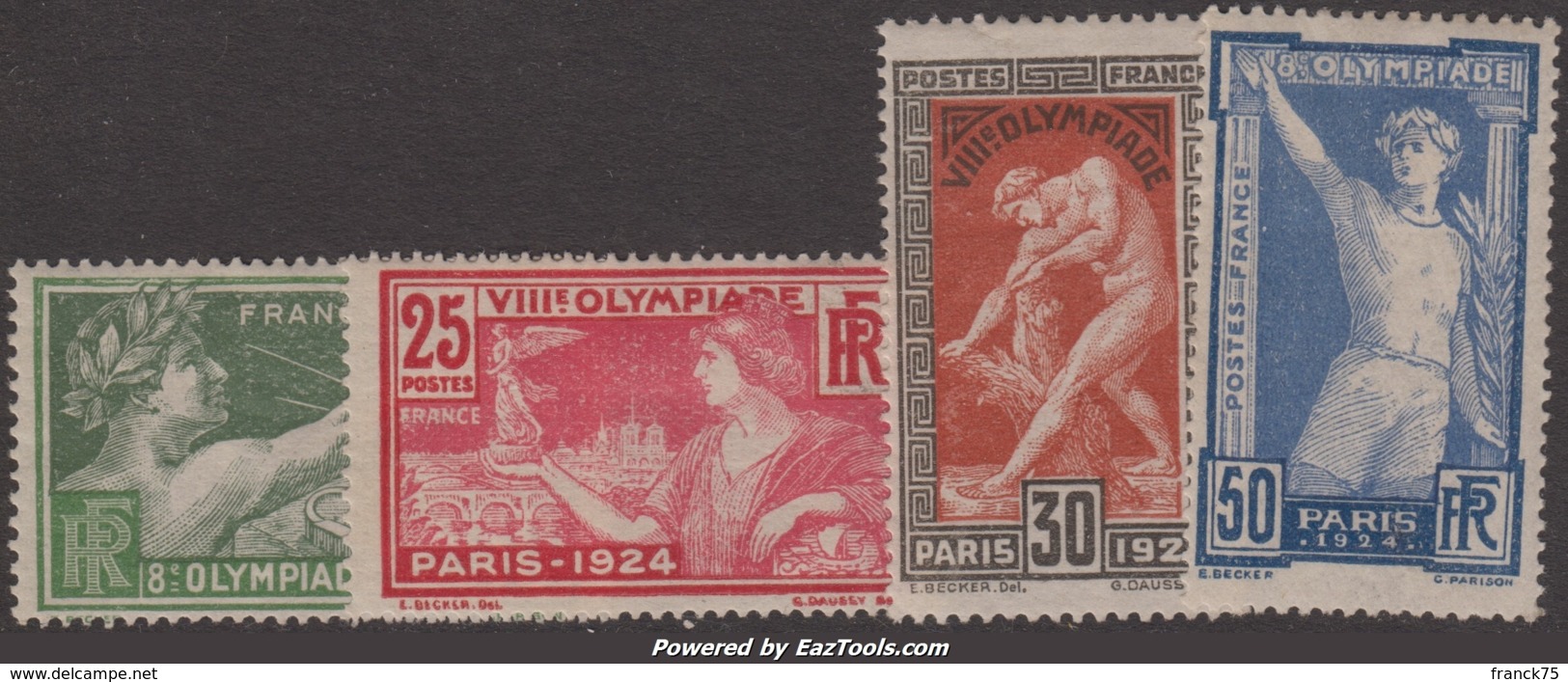 Série JO De 1924 Neufs * TB ( Y&T N° 183 à 186, Cote 51€) - Neufs