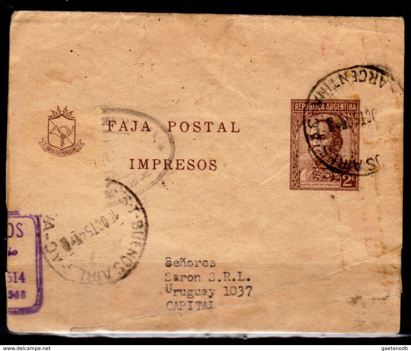 Argentina-00279 - Intero Postale (fascetta Per Stampe) Non Comune. - Altri & Non Classificati