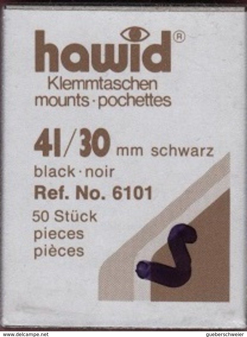Paquet De 50 Pochettes Noires Hawid Simple Soudure Format 41 X 30  à  - 50% - Bandes Cristal
