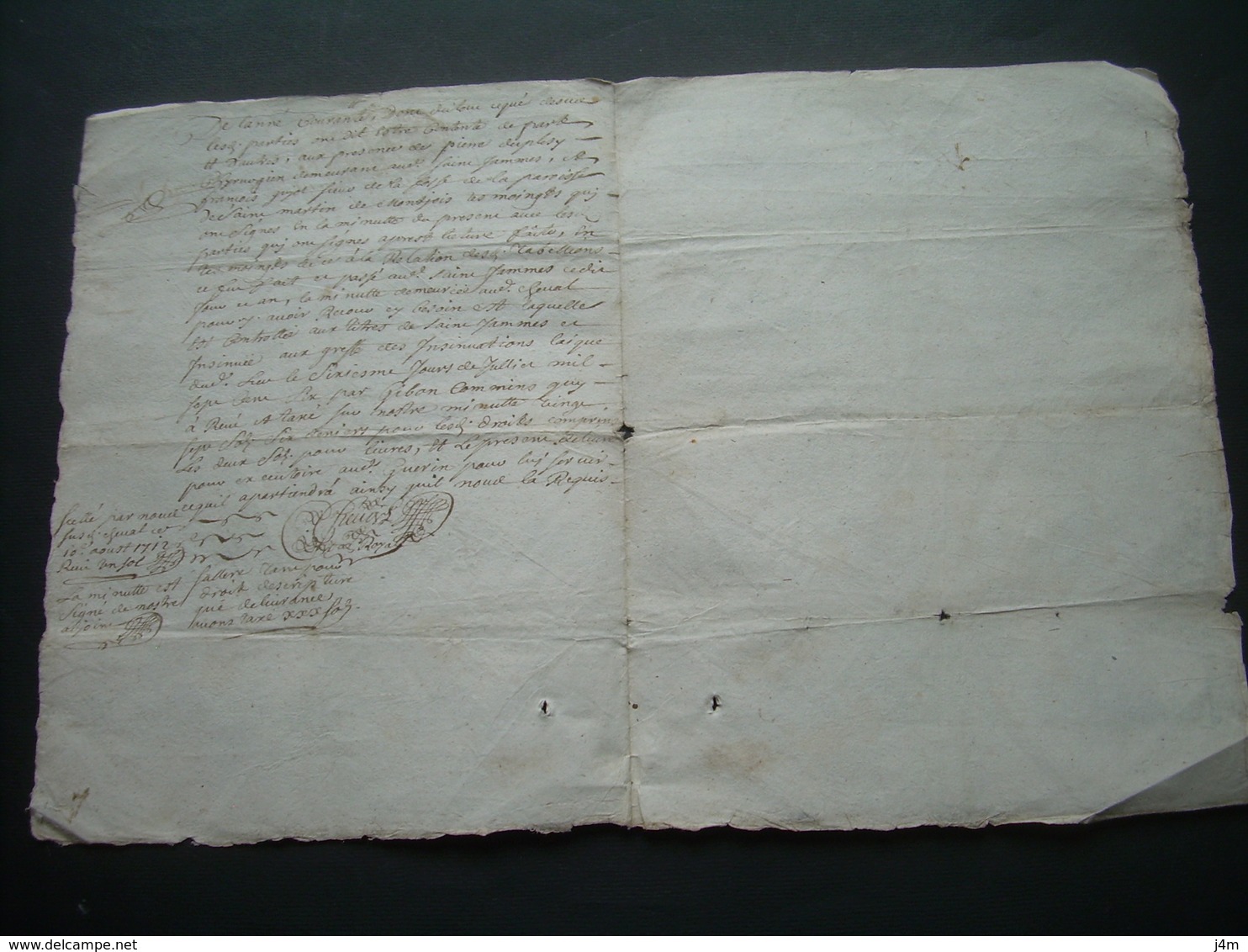 MANUSCRIT De 1706..CACHET De GENERALITE De CAEN 1 Sol 4 Deniers ..SAINT JAMES (50).. à Déchiffrer..3 Scans - Cachets Généralité