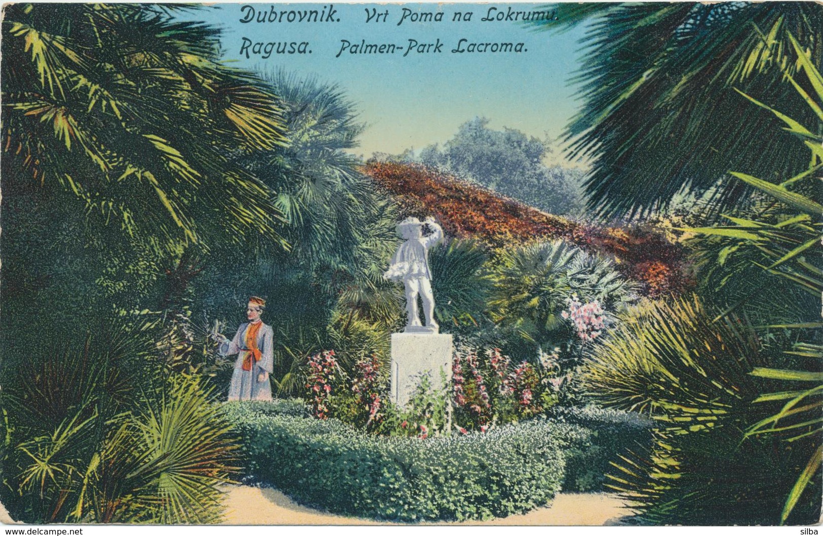 Croatia Dubrovnik, Ragusa 1910 / Vrt Poma Na Lokrumu, Palmen Park Lacroma, Palms Trees Garden / Kulisic - Croatia